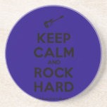 [Electric guitar] keep calm and rock hard  Coasters