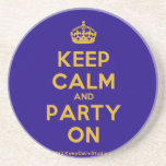 [Crown] keep calm and party on  Coasters