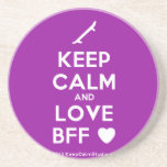 [Skateboard] keep calm and love bff [Love heart]  Coasters