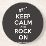 [Electric guitar] keep calm and rock on  Coasters