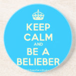 [Crown] keep calm and be a belieber  Coasters