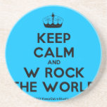 [Knitting crown] keep calm and w rock the world  Coasters