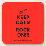 [Electric guitar] keep calm rock on!!!  Coasters (Cork)