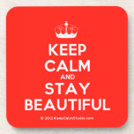 [Knitting crown] keep calm and stay beautiful  Coasters (Cork)