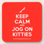 [Skateboard] keep calm and jog on kitties  Coasters (Cork)