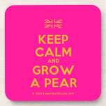 [UK Flag] keep calm and grow a pear  Coasters (Cork)