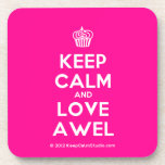 [Cupcake] keep calm and love awel  Coasters (Cork)