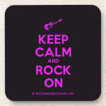 [Electric guitar] keep calm and rock on  Coasters (Cork)