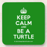 [Crown] keep calm and be a turtle  Coasters (Cork)