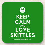 [Smile] keep calm and love skittles  Coasters (Cork)