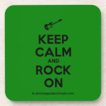 [Electric guitar] keep calm and rock on  Coasters (Cork)