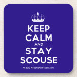[Knitting crown] keep calm and stay scouse  Coasters (Cork)