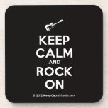 [Electric guitar] keep calm and rock on  Coasters (Cork)