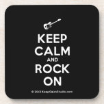 [Electric guitar] keep calm and rock on  Coasters (Cork)