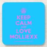[Cupcake] keep calm and love molliexx  Coasters (Cork)