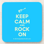[Electric guitar] keep calm and rock on  Coasters (Cork)
