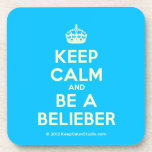 [Crown] keep calm and be a belieber  Coasters (Cork)