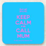 [UK Flag] keep calm and call mum  Coasters (Cork)
