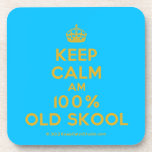 [Crown] keep calm am 100% old skool  Coasters (Cork)