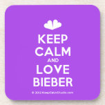 [Two hearts] keep calm and love bieber  Coasters (Cork)