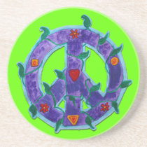 Coasters - Grrovy Vine Peace Sign coasters