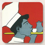 Coasters Vintage Advertising Cocoa Chocolate chef