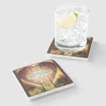 Coasters with a message stone beverage coaster