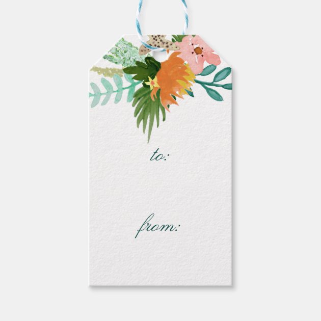 Coastline Floral Thank You Pack Of Gift Tags-1