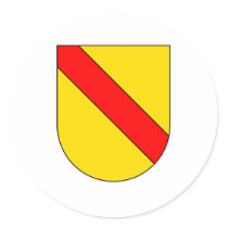 Coat Arms Baden Germany Official Symbol Heraldry Round Sticker