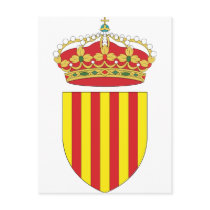 Coat Arms Cataluña Official Spain heraldry Symbol Post Cards