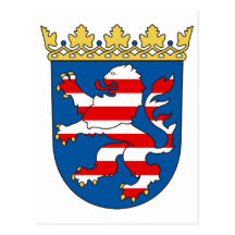 Coat arms Hesse Official Heraldry Symbol Germany Post Card