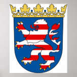 Coat arms Hesse Official Heraldry Symbol Germany Print