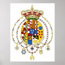 Coat  Arms Kingdom of Two Sicilies Official Italy Print