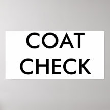 COAT CHECK POSTERS