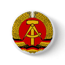 Coat of arms East Germany Official Heraldry Symbol Pinback Button
