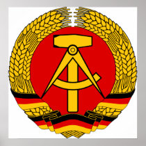 Coat of arms East Germany Official Heraldry Symbol Posters