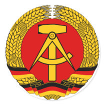 Coat of arms East Germany Official Heraldry Symbol Round Stickers