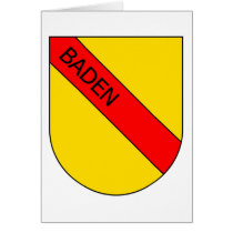 Coat of arms of Baden with writing Greeting Cards