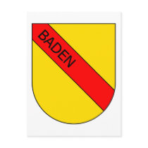 Coat of arms of Baden with writing Postcards