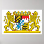 Coat of Arms of Bavaria Official Germany Symbol Poster