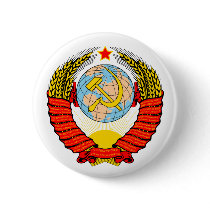 Coat of Arms of former Soviet Union Pinback Buttons