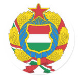 Coat of Arms of the Communist Hungary Round Sticker