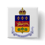 Coat of arms Québec Official Canada Heraldry Logo Pinback Buttons