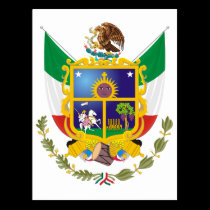 Coat of Arms Queretaro Official Mexico Symbol Logo postcards