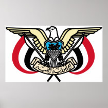 Coat of Arms Republic of Yemen Poster Print