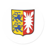 Coat of arms Schleswig-Holstein Official Germany Round Stickers