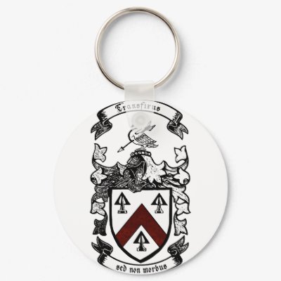 Coat of arms - Transfixus sed non morbus (redchev) Keychain by sylvacoer