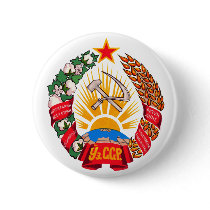 Coat of arms Uzbekistan Official Heraldry Symbol Button