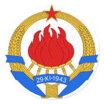 Coat of Arms Yugoslavia Official Heraldry symbnol Sticker