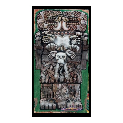 coatlicue, earth goddess print by ccuellarte